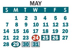 District School Academic Calendar for Brookside Elementary for May 2023
