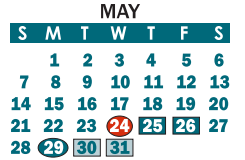 District School Academic Calendar for East Gaston High for May 2023