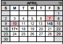 District School Academic Calendar for Gatesville H S for April 2023
