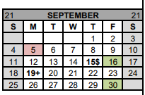 District School Academic Calendar for Gatesville Int for September 2022
