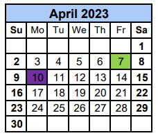 District School Academic Calendar for Cooper Elementary School for April 2023