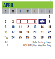 District School Academic Calendar for Lorenzo De Zavala Elementary for April 2023