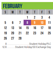 District School Academic Calendar for Excel Academy (murworth) for February 2023
