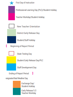 District School Academic Calendar Legend for Excel Academy (murworth)