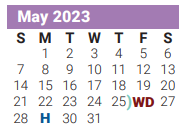 District School Academic Calendar for Fannin Elementary for May 2023