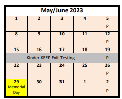 District School Academic Calendar for David Gourley School for May 2023