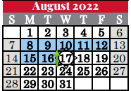 District School Academic Calendar for Bransford Elementary for August 2022