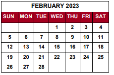District School Academic Calendar for Parkview Middle School for February 2023