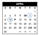 District School Academic Calendar for Gregory-portland J H for April 2023