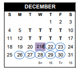 District School Academic Calendar for Gregory-portland H S for December 2022
