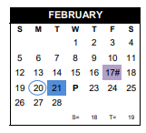 District School Academic Calendar for Clark El for February 2023