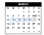 District School Academic Calendar for Gregory-portland J H for March 2023