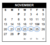 District School Academic Calendar for Clark El for November 2022