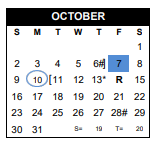 District School Academic Calendar for Gregory-portland H S for October 2022