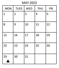 District School Academic Calendar for Gateway Education Center for May 2023
