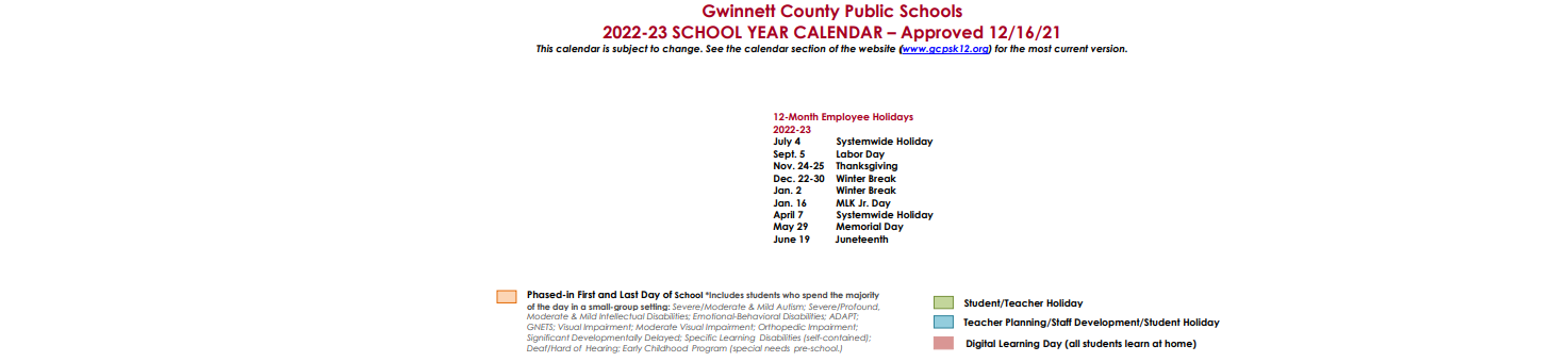 District School Academic Calendar Key for Nesbit Elementary School