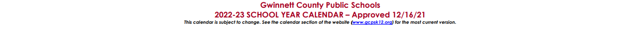 District School Academic Calendar for Nesbit Elementary School
