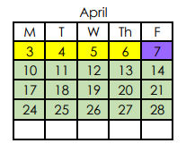 District School Academic Calendar for Central High School for April 2023