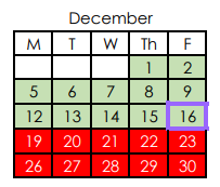 District School Academic Calendar for Clifton Hills Elementary for December 2022
