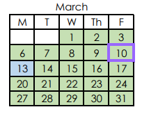 District School Academic Calendar for Clifton Hills Elementary for March 2023
