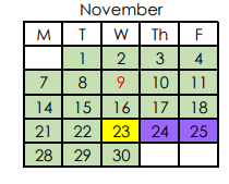 District School Academic Calendar for Battle Academy For Teaching Learning for November 2022