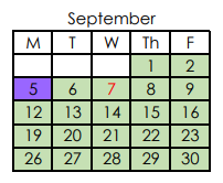 District School Academic Calendar for East Ridge Elementary School for September 2022