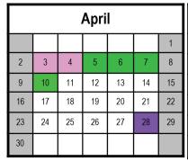 District School Academic Calendar for C. Milton Wright High for April 2023