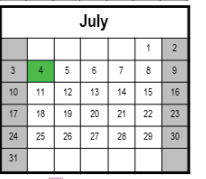District School Academic Calendar for C. Milton Wright High for July 2022