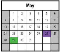 District School Academic Calendar for William S. James Elementary for May 2023