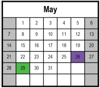 District School Academic Calendar for C. Milton Wright High for May 2023