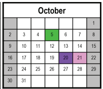 District School Academic Calendar for Church Creek Elementary for October 2022