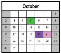 District School Academic Calendar for C. Milton Wright High for October 2022