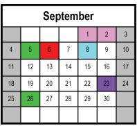 District School Academic Calendar for Aberdeen High for September 2022