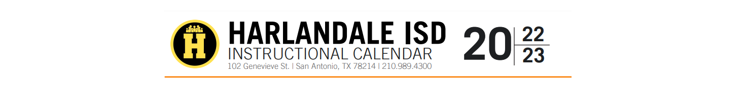 District School Academic Calendar for Harlandale High School