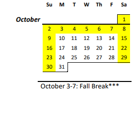 District School Academic Calendar for Waianae Elementary School for October 2022