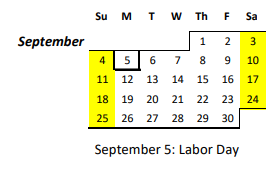 District School Academic Calendar for Lahaina Intermediate School for September 2022