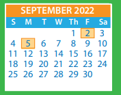 District School Academic Calendar for Donahoe Elementary for September 2022