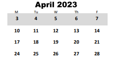 District School Academic Calendar for Campbellsburg Elementary School for April 2023