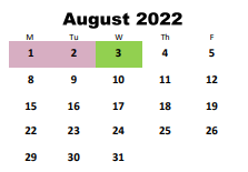 District School Academic Calendar for Campbellsburg Elementary School for August 2022