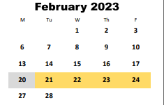 District School Academic Calendar for Stockbridge Middle School for February 2023