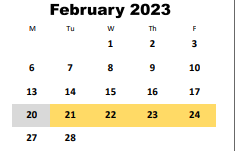 District School Academic Calendar for Campbellsburg Elementary School for February 2023