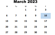 District School Academic Calendar for Wesley Lakes Elementary School for March 2023