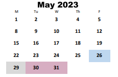 District School Academic Calendar for Campbellsburg Elementary School for May 2023