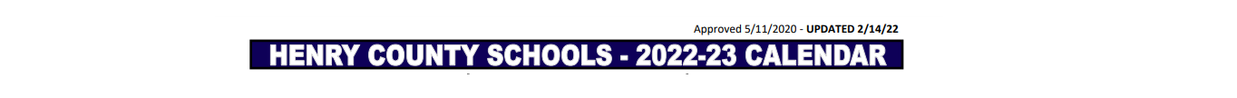 District School Academic Calendar for Campbellsburg Elementary School