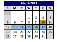 District School Academic Calendar for Mcculloch Intermediate School for March 2023
