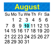 District School Academic Calendar for Lutz Elementary School for August 2022