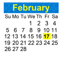District School Academic Calendar for Riverview High School for February 2023