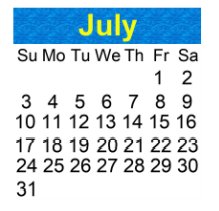 District School Academic Calendar for Mitchell Elementary School for July 2022