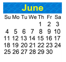 District School Academic Calendar for Roland Park K-8 School for June 2023