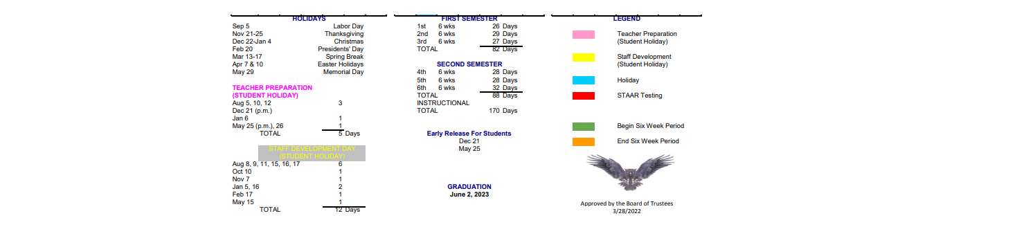 District School Academic Calendar Key for Meyer Elementary